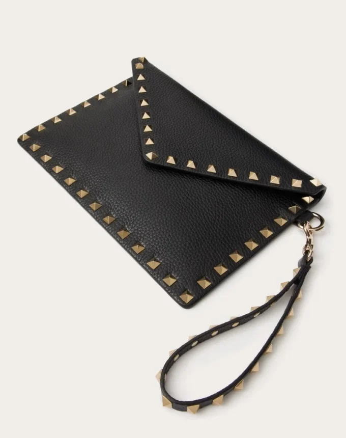 Bolsa Rockstud de piel de becerro granulada Bolsa Rockstud de piel de becerro granulada
