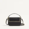 Bolsa Rockstud de piel de becerro granulada