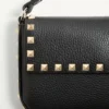 Bolsa Rockstud de piel de becerro granulada