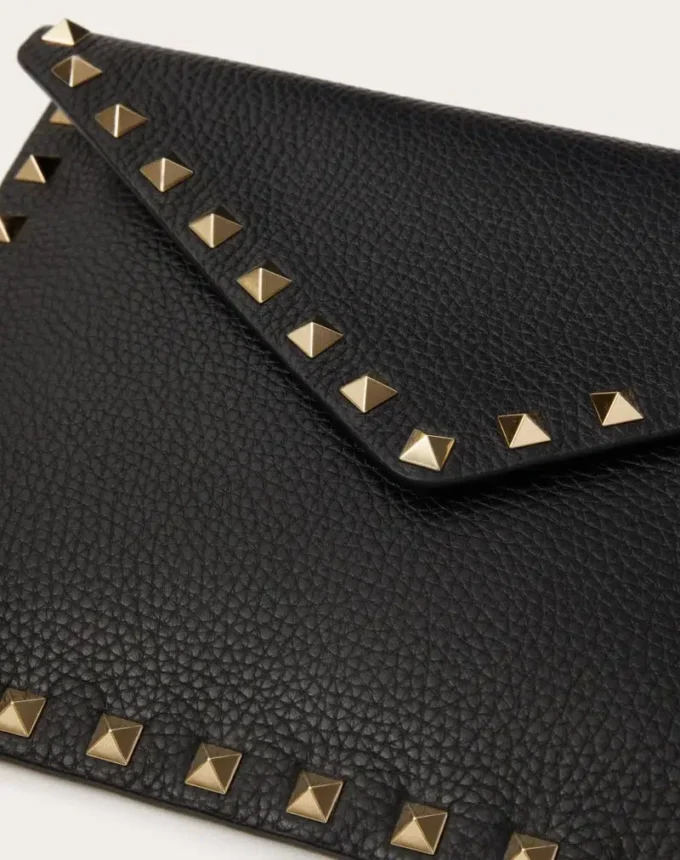 Bolsa Rockstud de piel de becerro granulada Bolsa Rockstud de piel de becerro granulada