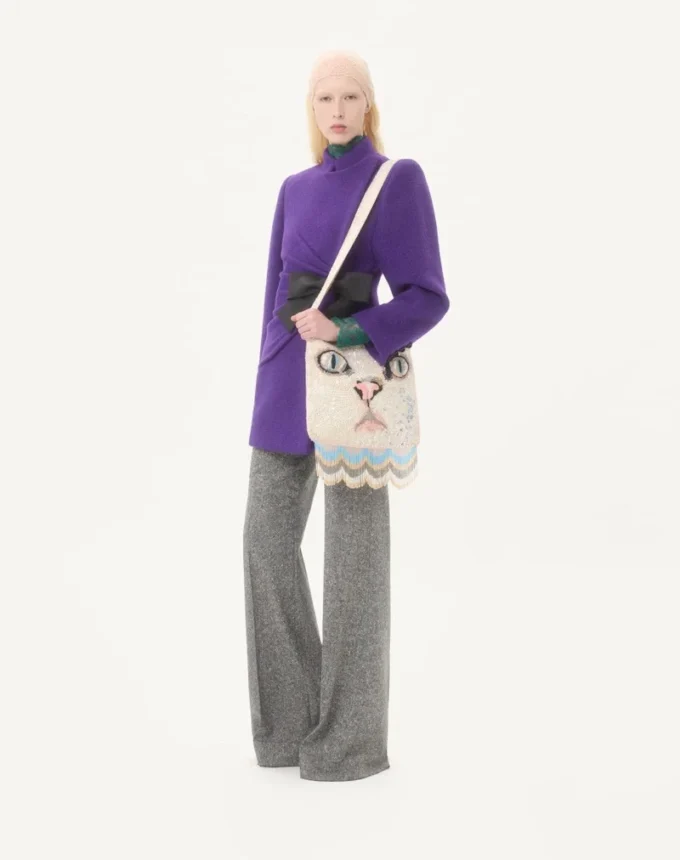 Bolso bandolera bordado con flecos Valentino Garavani Le Chat De La Maison Bolso bandolera bordado con flecos Valentino Garavani Le Chat De La Maison