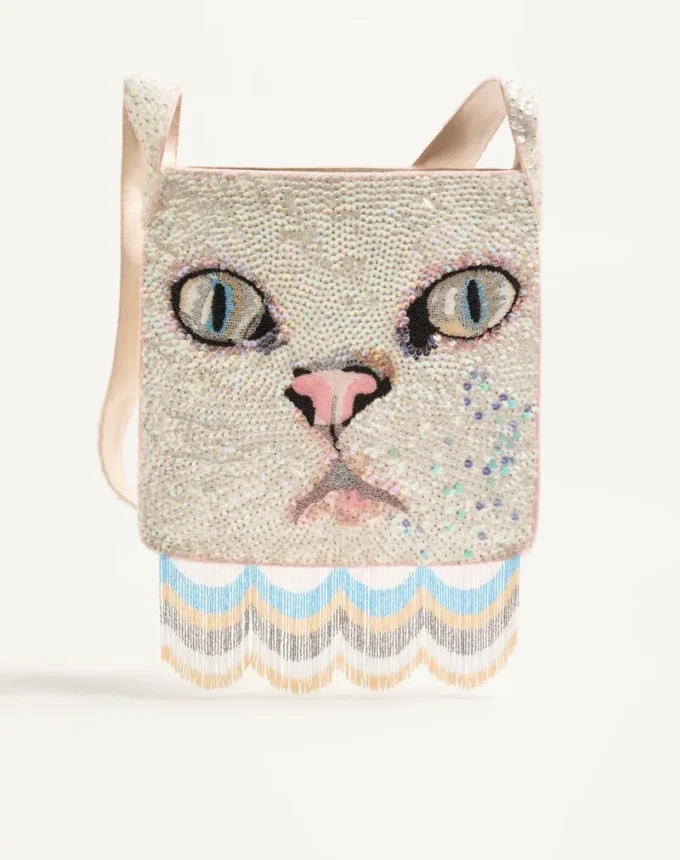 Bolso bandolera bordado con flecos Valentino Garavani Le Chat De La Maison Bolso bandolera bordado con flecos Valentino Garavani Le Chat De La Maison