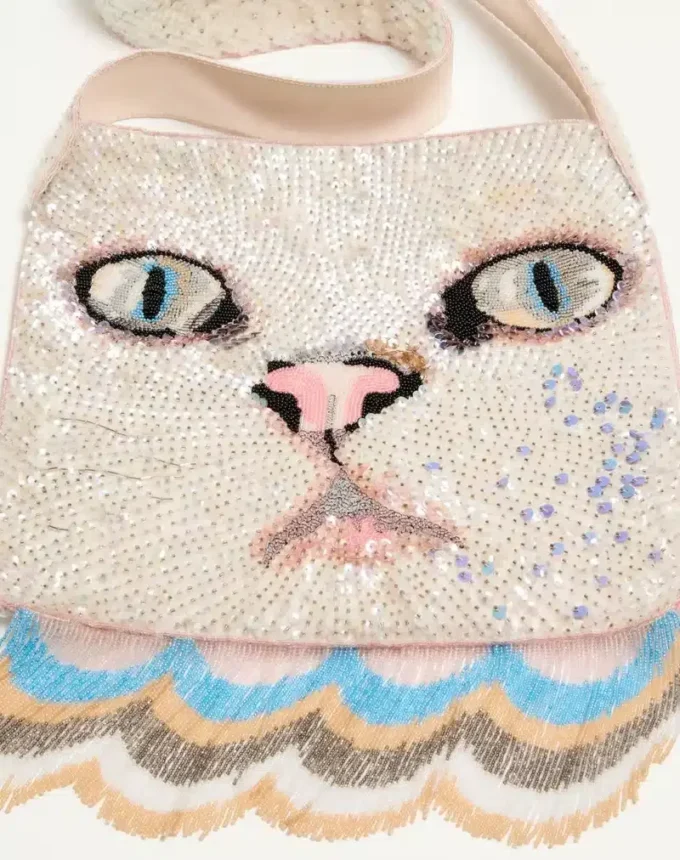 Bolso bandolera bordado con flecos Valentino Garavani Le Chat De La Maison Bolso bandolera bordado con flecos Valentino Garavani Le Chat De La Maison