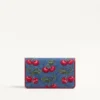 Bolso bandolera mini de denim con bordado Cherryfic y logotipo VLogo