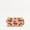 Bolso bandolera mini Vlogo Signature en rafia jacquard con estampado Cherryfic Bolso bandolera mini Vlogo Signature en rafia jacquard con estampado Cherryfic