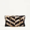 Bolso bandolera Panthea de Valentino Garavani con motivo chevron en pitón y ante Bolso bandolera Panthea de Valentino Garavani con motivo chevron en pitón y ante
