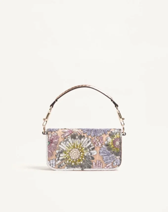 Bolso bandolera pequeño Locò de Valentino Garavani con bordado y logotipo joya Bolso bandolera pequeño Locò de Valentino Garavani con bordado y logotipo joya
