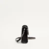 Bolso bandolera pequeño Rockstud de piel de becerro granulada