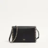 Bolso bandolera pequeño Rockstud de piel de becerro granulada