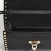 Bolso bandolera pequeño Rockstud de piel de becerro granulada
