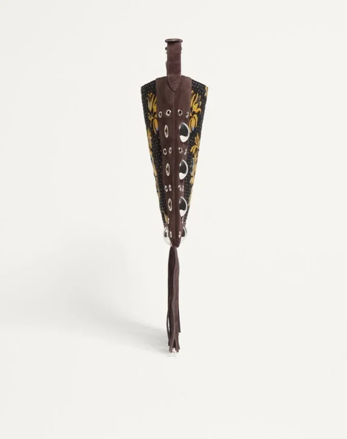 Bolso bandolera Valentino Garavani Nellcôte en tejido jacquard con flecos Bolso bandolera Valentino Garavani Nellcôte en tejido jacquard con flecos
