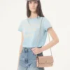 Bolso bandolera Valentino Garavani Rockstud Spike en piel napa laminada Bolso bandolera Valentino Garavani Rockstud Spike en piel napa laminada