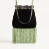 Bolso bordado con flecos Nellcôte Alice de Valentino Garavani