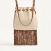 Bolso bordado con flecos Nellcôte Alice de Valentino Garavani