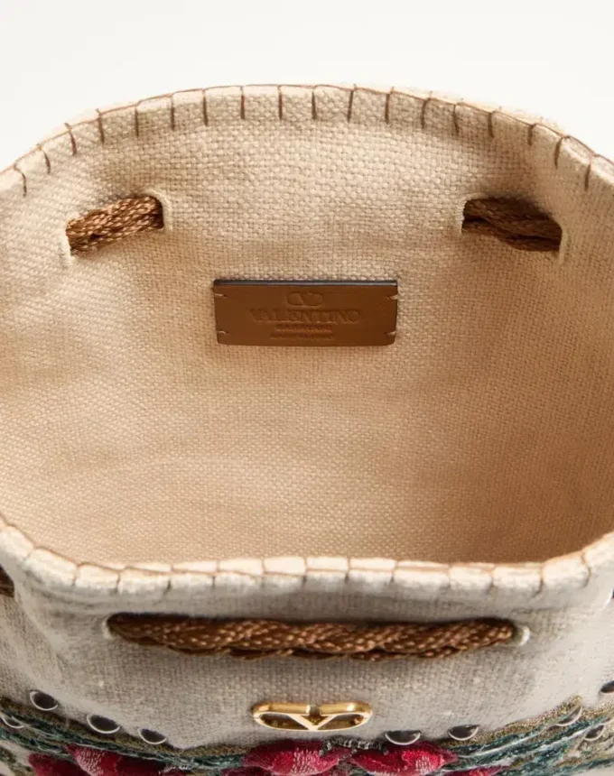 Bolso bordado con flecos Nellcôte Alice de Valentino Garavani