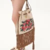 Bolso bordado con flecos Nellcôte Alice de Valentino Garavani