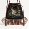 Bolso bordado con flecos Nellcôte Alice de Valentino Garavani