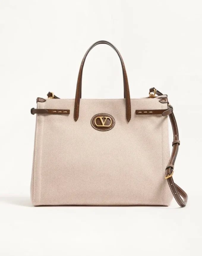 Bolso de compras mediano de lona Antibes de Valentino Garavani Bolso de compras mediano de lona Antibes de Valentino Garavani