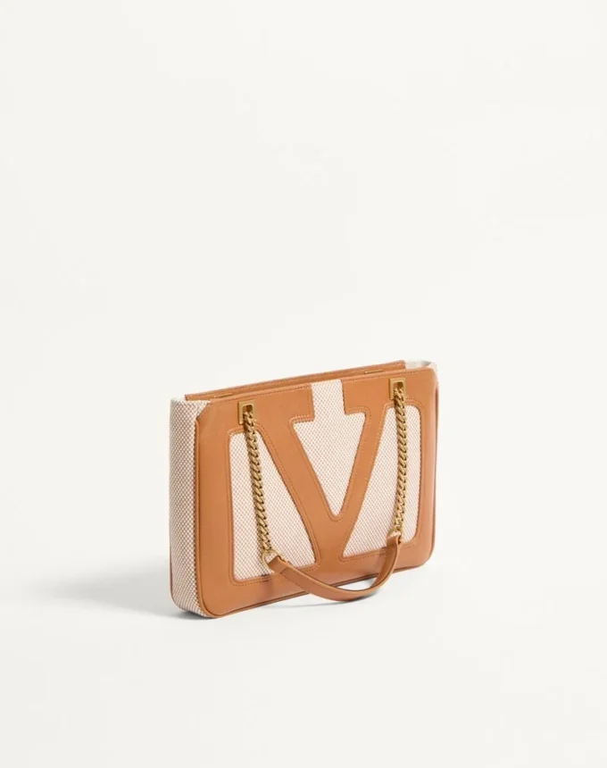 Bolso de compras pequeño de lona Valentino Garavani Viva Superstar Bolso de compras pequeño de lona Valentino Garavani Viva Superstar