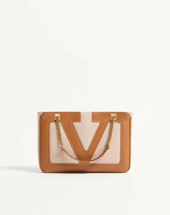 Bolso de compras pequeño de lona Valentino Garavani Viva Superstar Bolso de compras pequeño de lona Valentino Garavani Viva Superstar