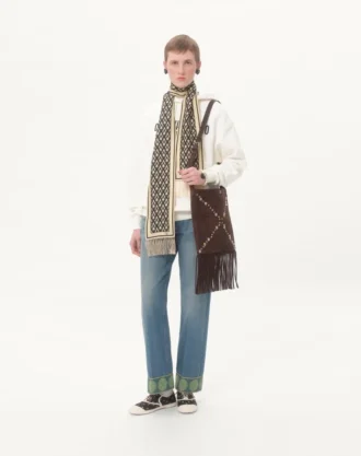 Bolso de hombro de ante con flecos Nellcôte de Valentino Garavani
