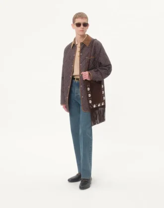 Bolso de hombro de ante con flecos Nellcôte de Valentino Garavani
