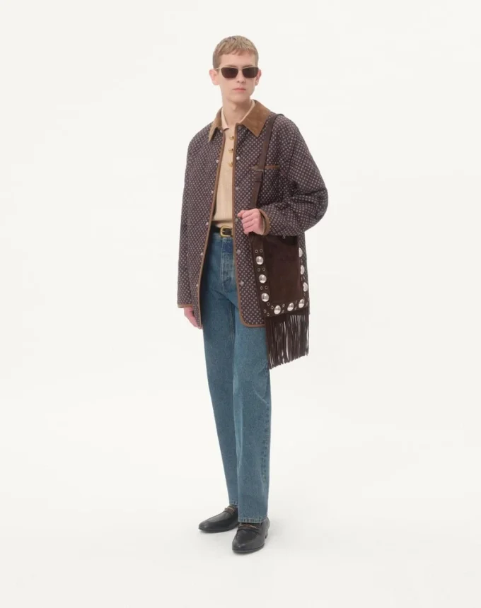 Bolso de hombro de ante con flecos Nellcôte de Valentino Garavani Bolso de hombro de ante con flecos Nellcôte de Valentino Garavani