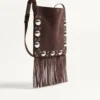 Bolso de hombro de ante con flecos Nellcôte de Valentino Garavani Bolso de hombro de ante con flecos Nellcôte de Valentino Garavani