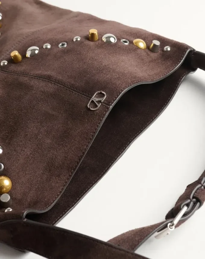 Bolso de hombro de ante con flecos Nellcôte de Valentino Garavani Bolso de hombro de ante con flecos Nellcôte de Valentino Garavani