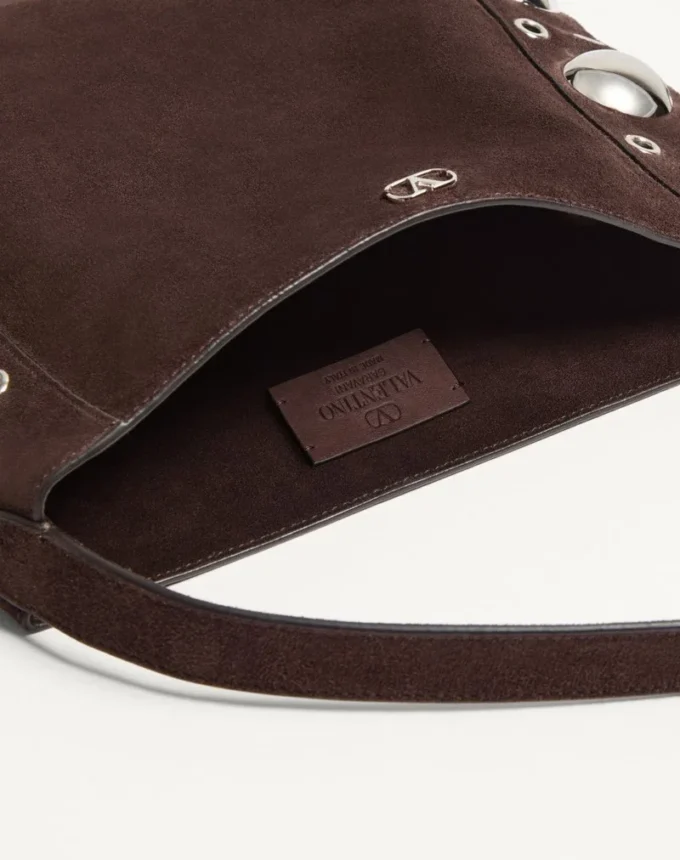 Bolso de hombro de ante con flecos Nellcôte de Valentino Garavani Bolso de hombro de ante con flecos Nellcôte de Valentino Garavani
