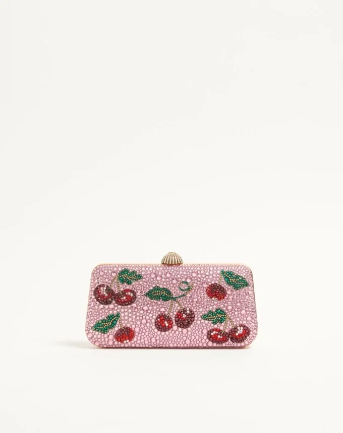 Bolso de mano Carry Secrets de Valentino Garavani con motivo de pedrería Cherryfic