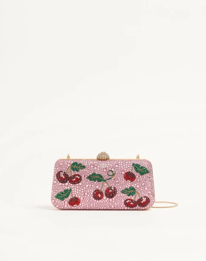 Bolso de mano Carry Secrets de Valentino Garavani con motivo de pedrería Cherryfic