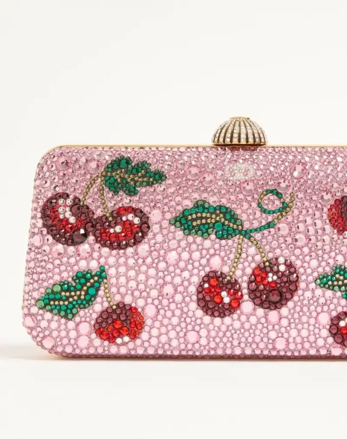 Bolso de mano Carry Secrets de Valentino Garavani con motivo de pedrería Cherryfic