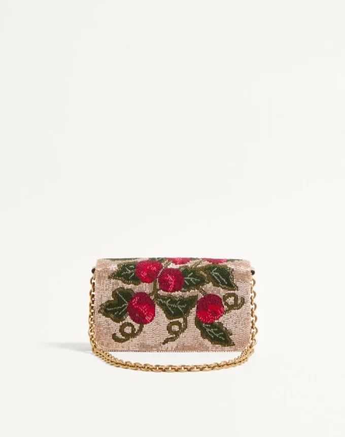 Bolso de mano con bordado Valentino Garavani Vain y estampado Cherryfic Bolso de mano con bordado Valentino Garavani Vain y estampado Cherryfic
