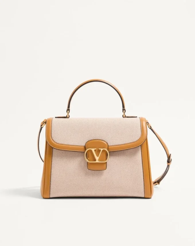 Bolso de mano de lona Valentino Garavani 9To5 Bolso de mano de lona Valentino Garavani 9To5