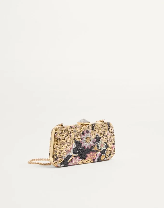 Bolso de mano Minaudiere con pedrería y motivo Apres L’Hiver