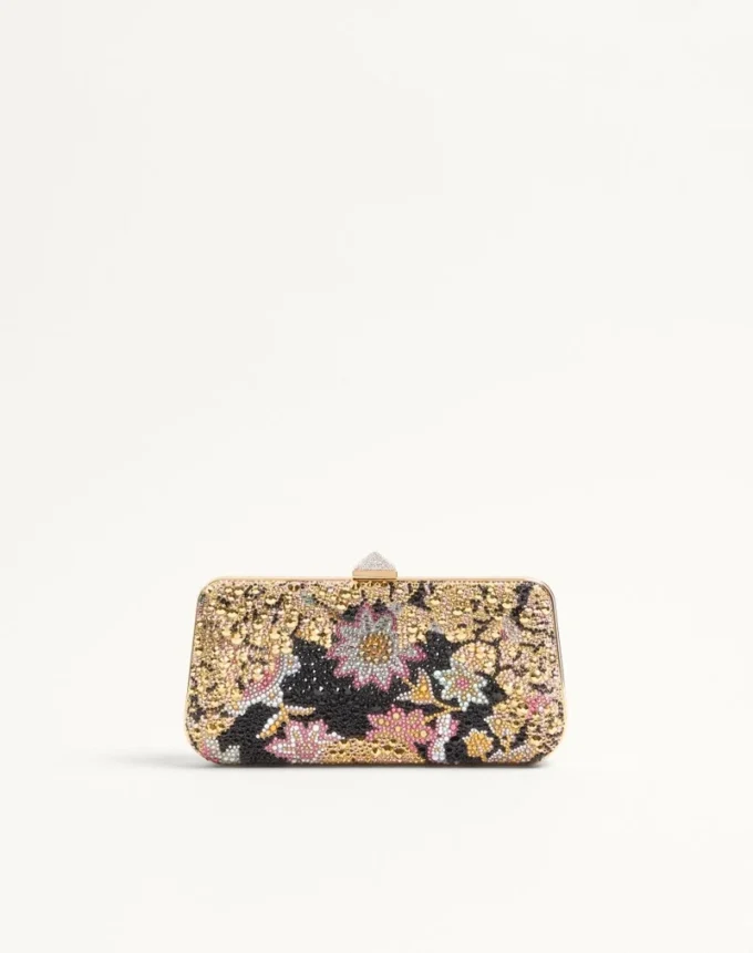 Bolso de mano Minaudiere con pedrería y motivo Apres L’Hiver