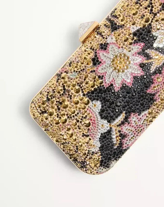 Bolso de mano Minaudiere con pedrería y motivo Apres L’Hiver