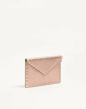 Bolso de mano Rockstud de piel de becerro granulada laminada
