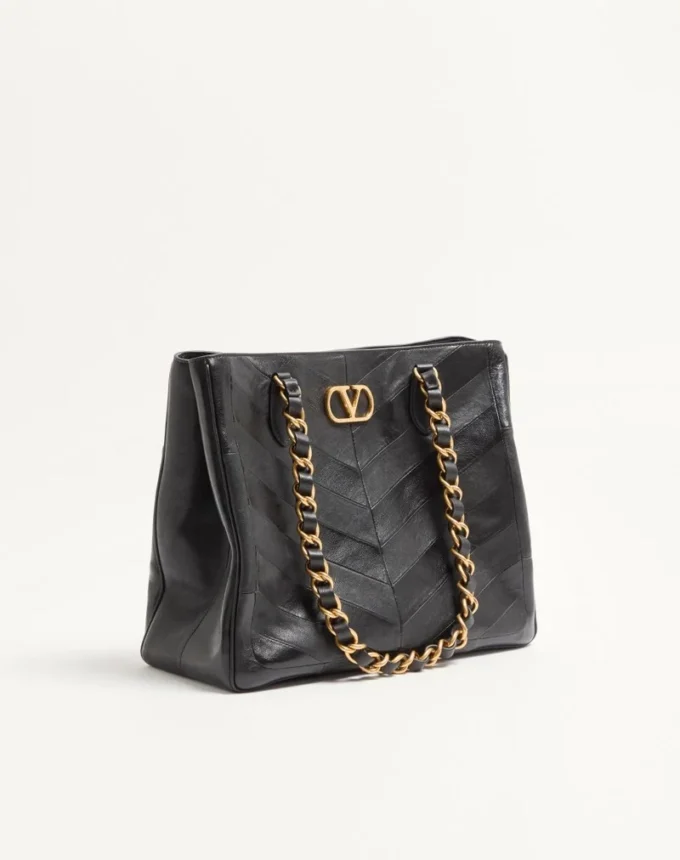 Bolso de mano Valentino Garavani Laseine de piel napa con estampado en forma de chevron