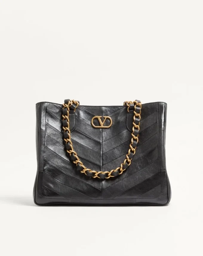 Bolso de mano Valentino Garavani Laseine de piel napa con estampado en forma de chevron