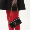Bolso de mano Valentino Garavani Vain en piel de becerro brillante Bolso de mano Valentino Garavani Vain en piel de becerro brillante