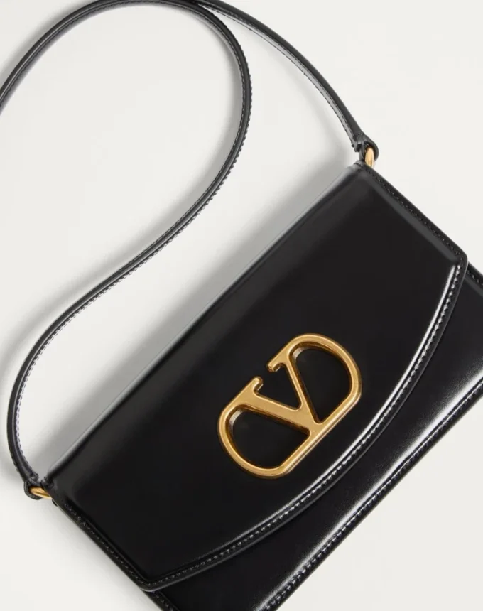 Bolso de mano Valentino Garavani Vain en piel de becerro brillante Bolso de mano Valentino Garavani Vain en piel de becerro brillante