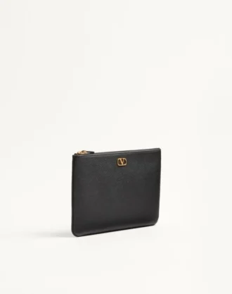 Bolso de mano Vlogo Signature de piel de becerro granulada