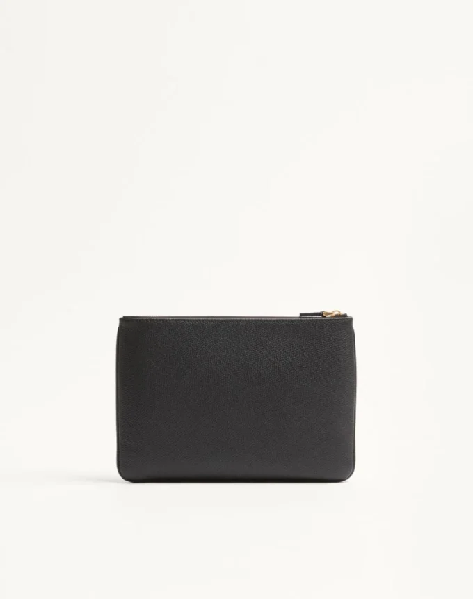 Bolso de mano Vlogo Signature de piel de becerro granulada