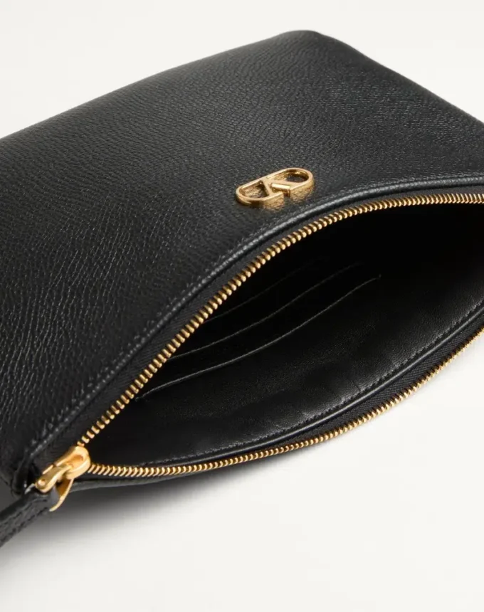 Bolso de mano Vlogo Signature de piel de becerro granulada