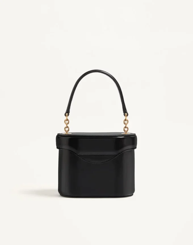 Bolso de tocador Valentino Garavani Vain en piel de becerro brillante Bolso de tocador Valentino Garavani Vain en piel de becerro brillante