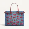Bolso mediano Antibes de Valentino Garavani en denim con bordado Cherryfic