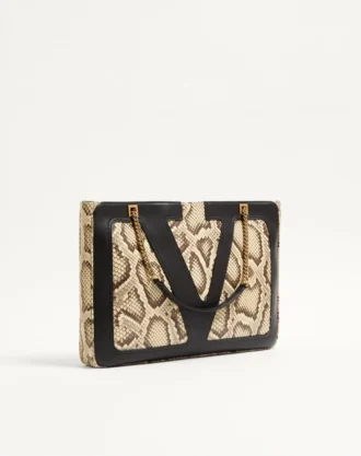 Bolso mediano de compras Valentino Garavani Viva Superstar en pitón