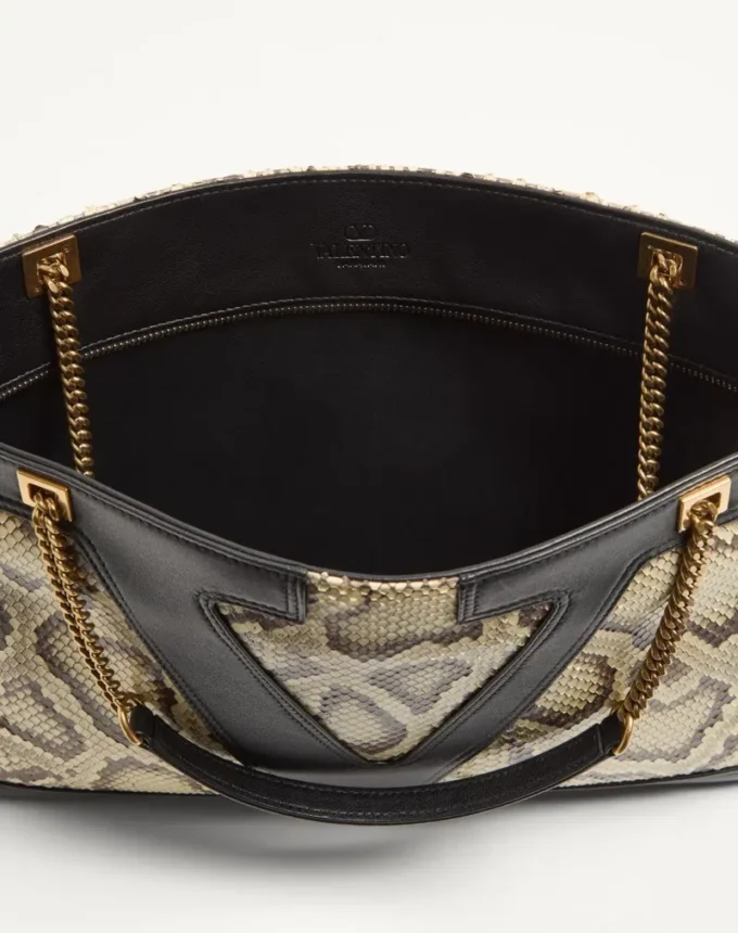 Bolso mediano de compras Valentino Garavani Viva Superstar en pitón Bolso mediano de compras Valentino Garavani Viva Superstar en pitón